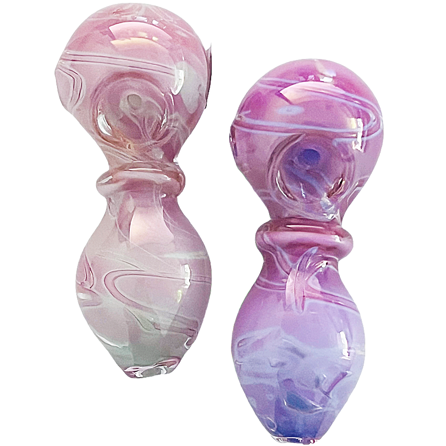 Gold Fumed Chunky Spoon Heavy Handpipe | 4 inches | Assorted Colors product image